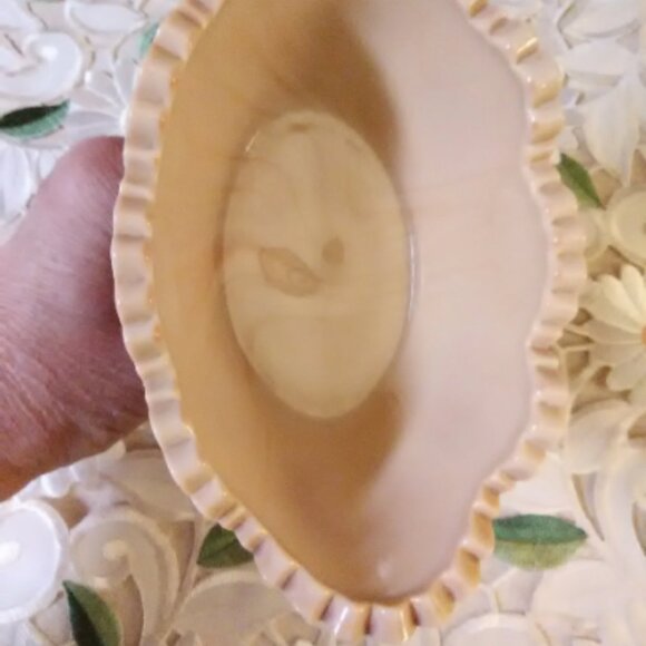 Vintage Fenton small pedestal bowl dish - slag glass ???? - Picture 6 of 8